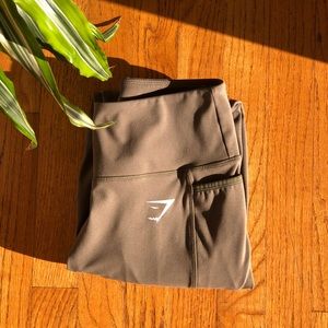 GYMSHARK Dreamy Leggings Khaki/White Size Small